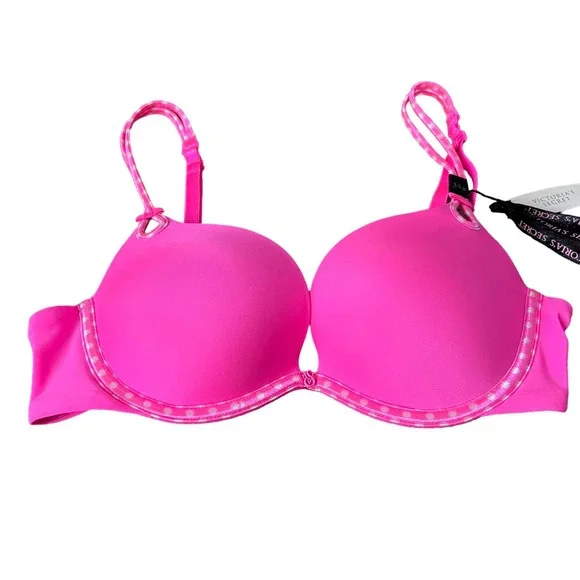 NWT Victoria's Secret Hot Pink Push Up Bra - Picture 3 of 10